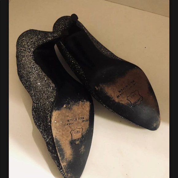 Stuart Weitzman For Mr. Seymour 70 Pointed Toe Scallop  Heel Pumps  US 5.5B - Picture 6 of 9